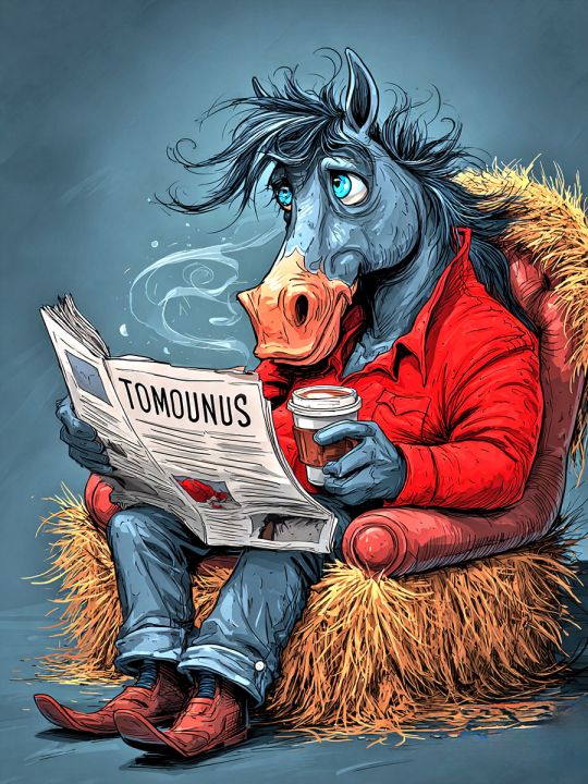 Алмазная мозаика без подрамника «Досуг коня» 90x70 см