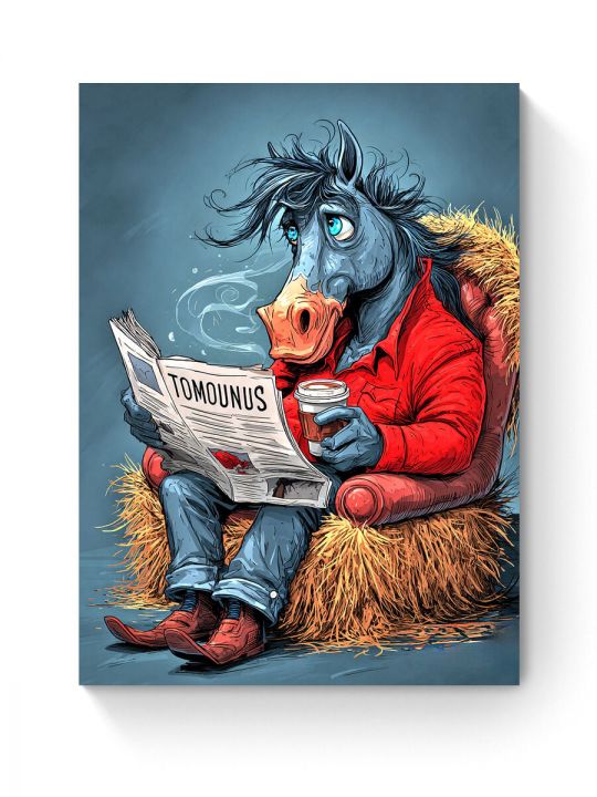 Алмазная мозаика на подрамнике «Досуг коня» 70x50 см