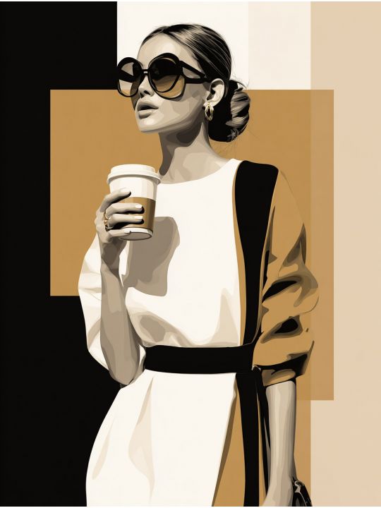 Алмазная мозаика без подрамника «Кофе Тайм» 40x30 см