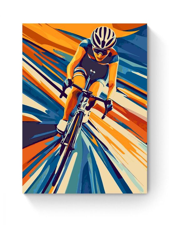 Картина по номерам на подрамнике «Велотрек» 90x70 см