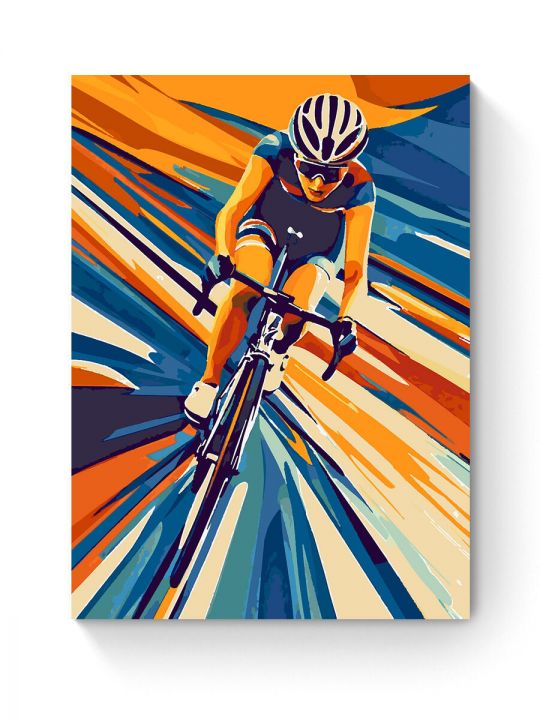 Картина по номерам на подрамнике «Велотрек» 80x60 см