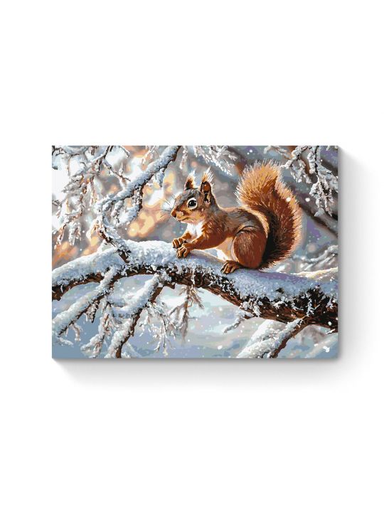 Картина по номерам на подрамнике «Белочка» 90x70 см