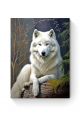 Алмазная мозаика на подрамнике «Белый волк» 40x30 см, 41 цветов