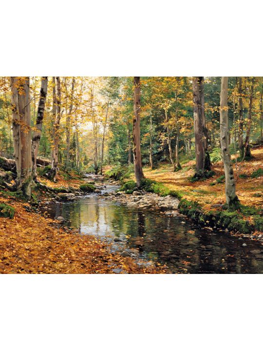 Алмазная мозаика без подрамника «Лесной ручей» 90x70 см