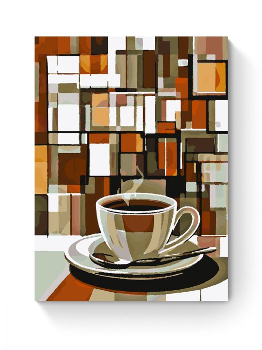 Картина по номерам на подрамнике «Чашка кофе» 35x25 см