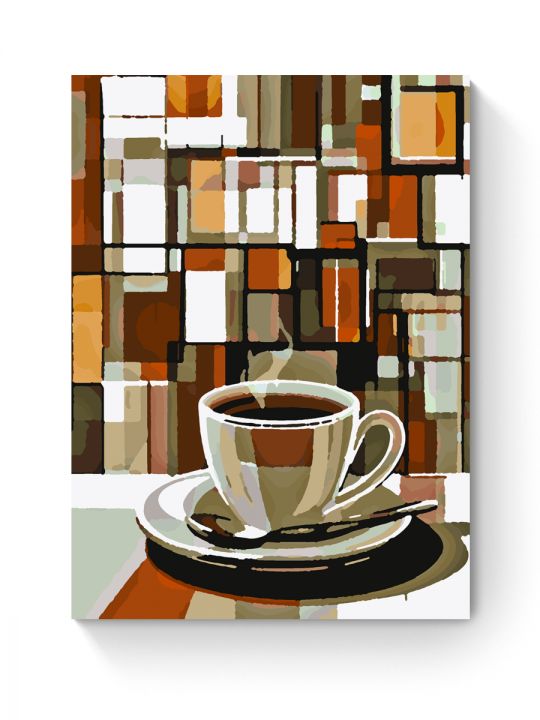 Картина по номерам на подрамнике «Чашка кофе» 25x20 см