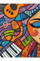 Картина по номерам без подрамника «Музыка» 25x20 см