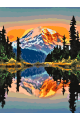 Картина по номерам на подрамнике «Отражение гор» 25x20 см