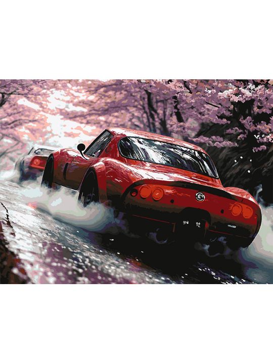 Картина по номерам без подрамника «Спорт-Авто» 130x100 см