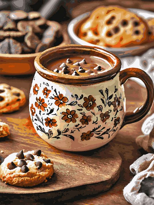 Картина по номерам без подрамника «Вкус шоколада» 90x70 см