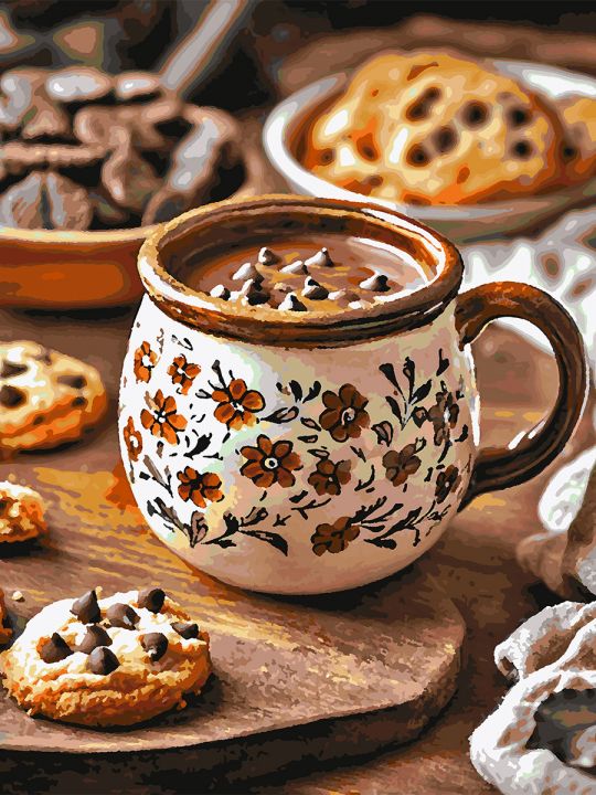 Картина по номерам без подрамника «Вкус шоколада» 80x60 см