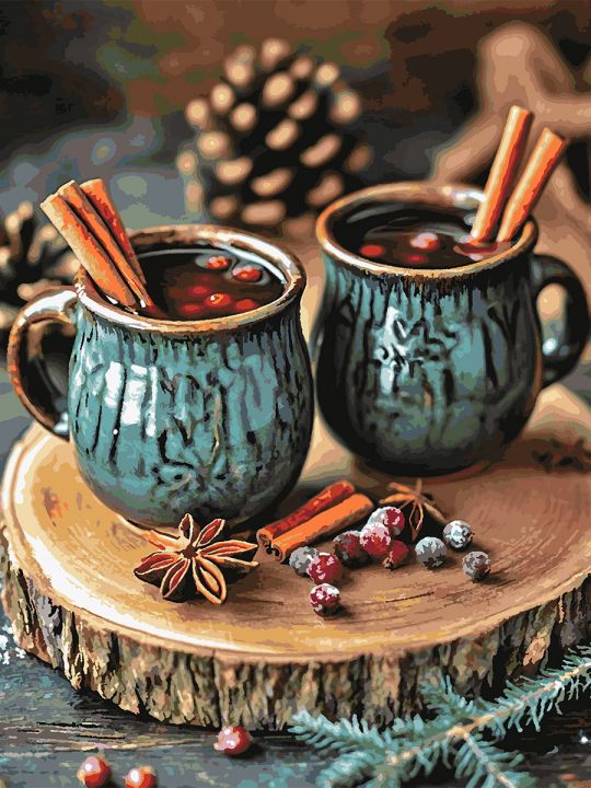 Картина по номерам без подрамника «Глинтвейн» 130x100 см