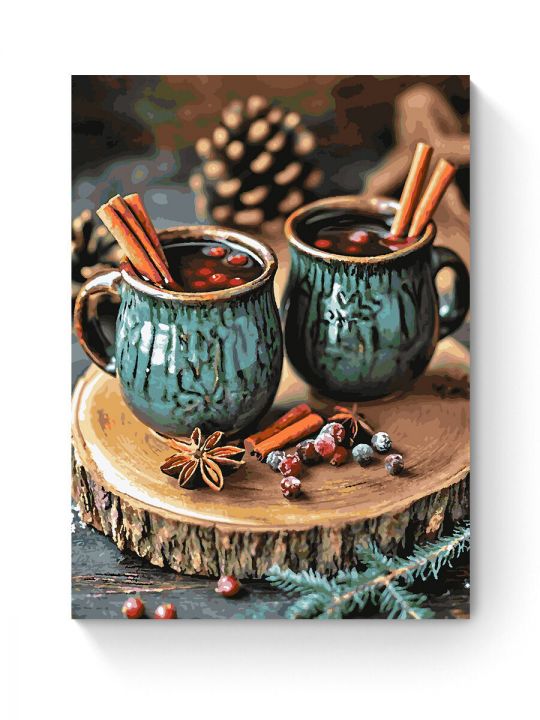 Картина по номерам на подрамнике «Глинтвейн» 90x70 см