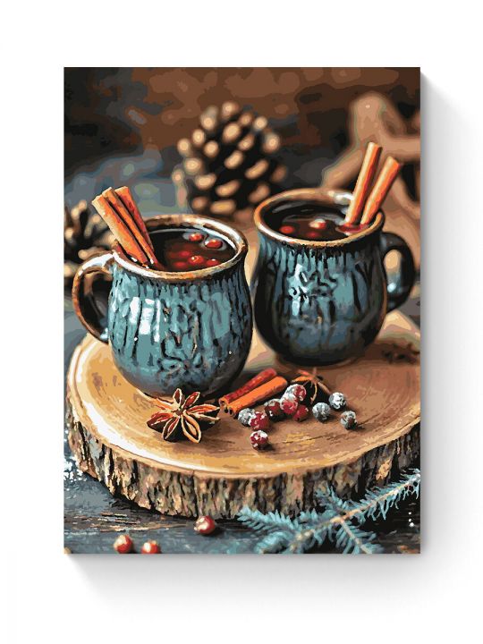 Картина по номерам на подрамнике «Глинтвейн» 80x60 см