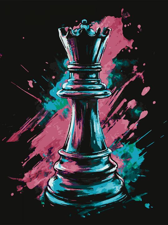 Картина по номерам без подрамника «Ферзь» 80x60 см