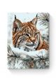 Картина по номерам на подрамнике «Рысь зимой» 80x60 см