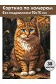 Картина по номерам без подрамника «Рыжий кот» 90x70 см