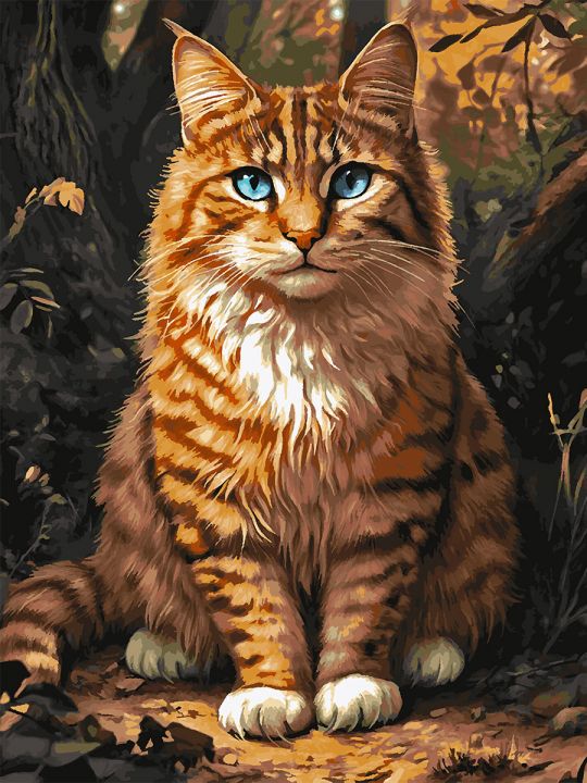 Картина по номерам без подрамника «Рыжий кот» 130x100 см