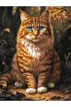 Картина по номерам без подрамника «Рыжий кот» 80x60 см