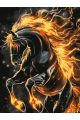 Картина по номерам на подрамнике «Огненный конь» 90x70 см