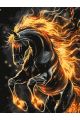 Картина по номерам без подрамника «Огненный конь» 130x100 см