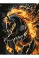 Картина по номерам без подрамника «Огненный конь» 80x60 см