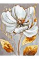 Картина по номерам без подрамника «Белый цветок» 130x100 см