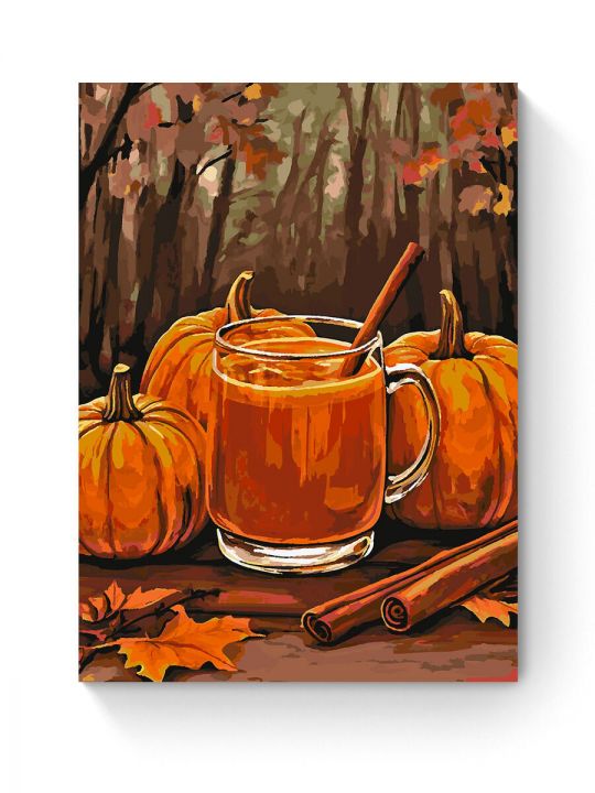 Картина по номерам на подрамнике «Осенний пунш» 90x70 см