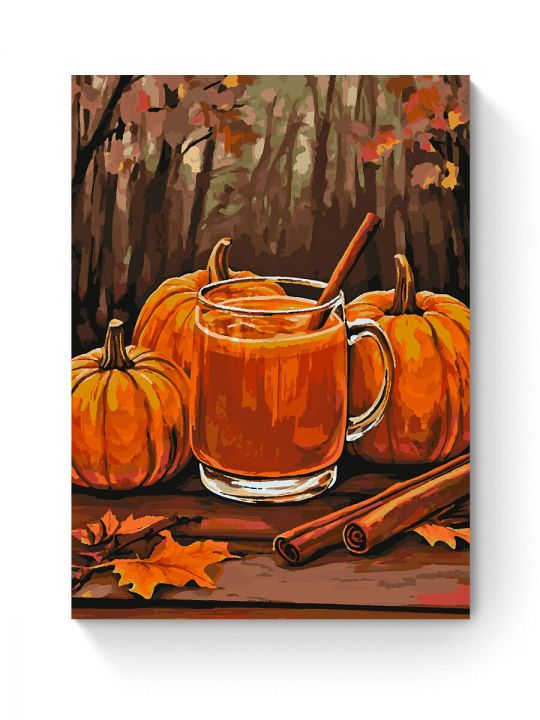 Картина по номерам на подрамнике «Осенний пунш» 80x60 см