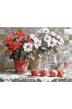 Картина по номерам без подрамника «Герань» 90x70 см