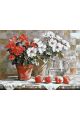 Картина по номерам без подрамника «Герань» 80x60 см