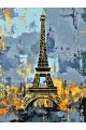 Картина по номерам на подрамнике «Башня Парижа» 80x60 см