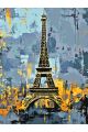 Картина по номерам без подрамника «Башня Парижа» 130x100 см