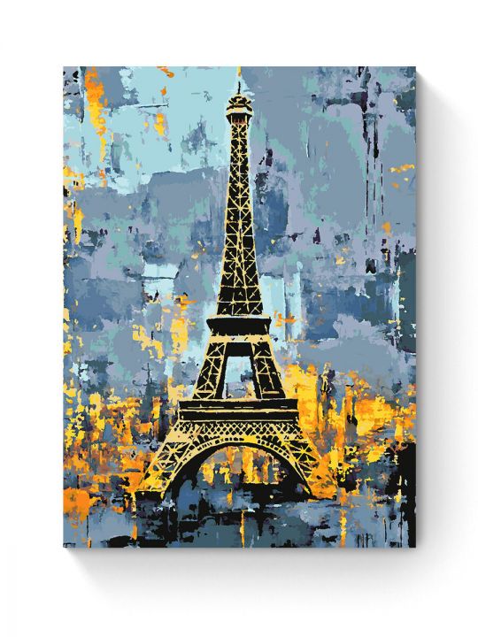 Картина по номерам на подрамнике «Башня Парижа» 90x70 см