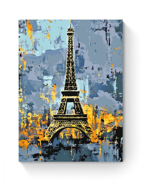 Картина по номерам на подрамнике «Башня Парижа» 80x60 см