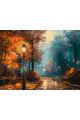 Картина по номерам без подрамника «Осенний парк» 80x60 см