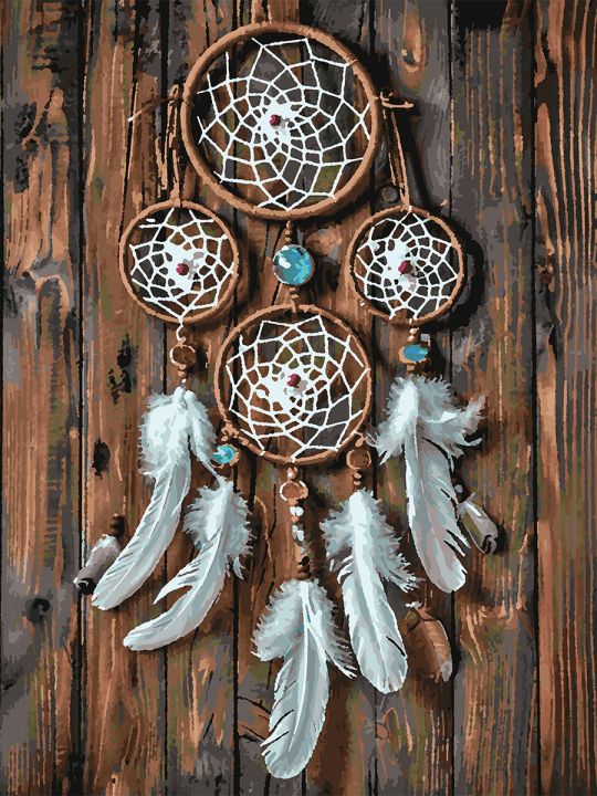 Картина по номерам без подрамника «Ловец снов» 80x60 см