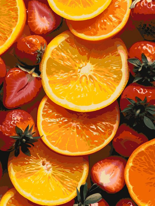 Картина по номерам без подрамника «Яркий вкус» 130x100 см