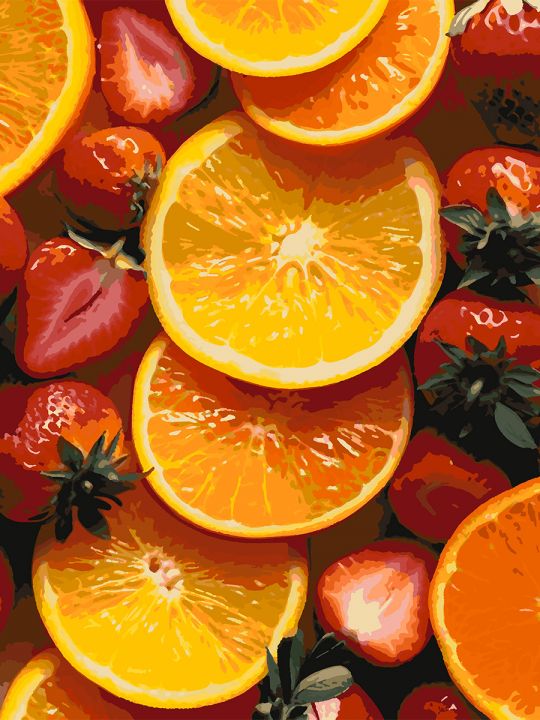 Картина по номерам без подрамника «Яркий вкус» 80x60 см