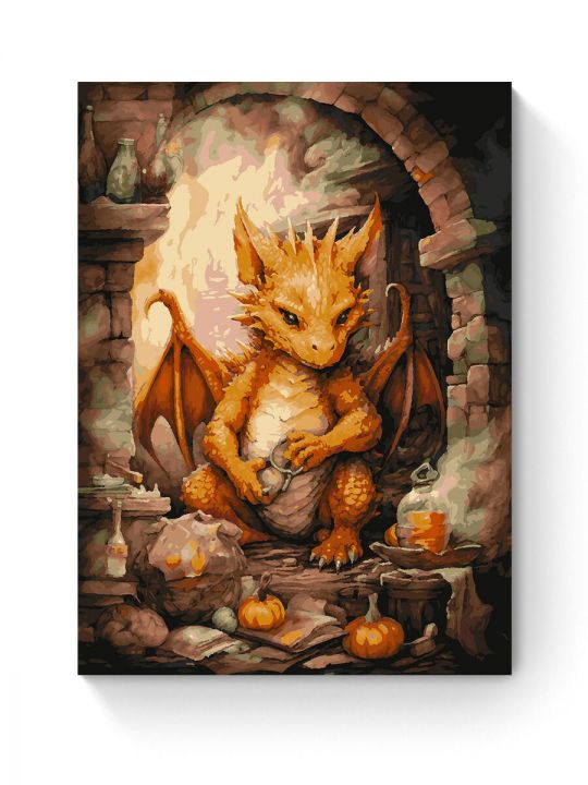 Картина по номерам на подрамнике «Дракошка» 80x60 см