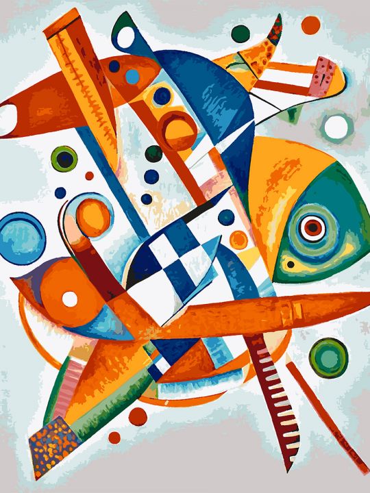 Картина по номерам без подрамника «Аквариум» 130x100 см