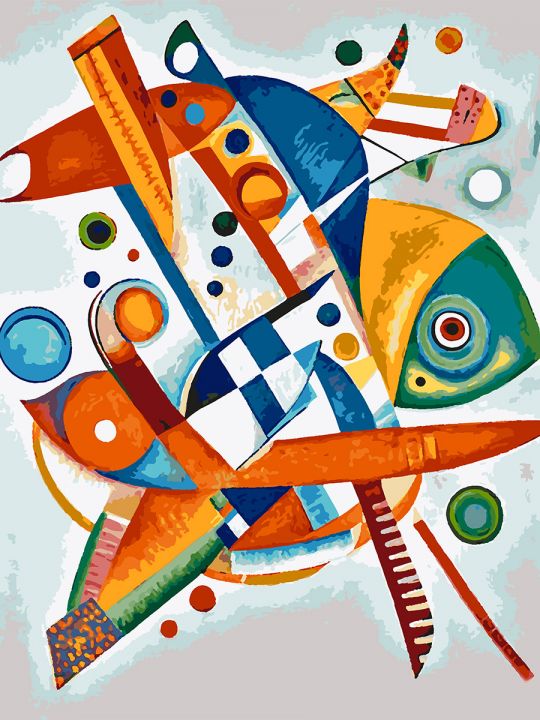 Картина по номерам без подрамника «Аквариум» 80x60 см