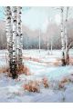 Картина по номерам на подрамнике «Зимний лес» 80x60 см