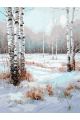 Картина по номерам без подрамника «Зимний лес» 130x100 см