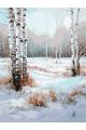 Картина по номерам без подрамника «Зимний лес» 80x60 см
