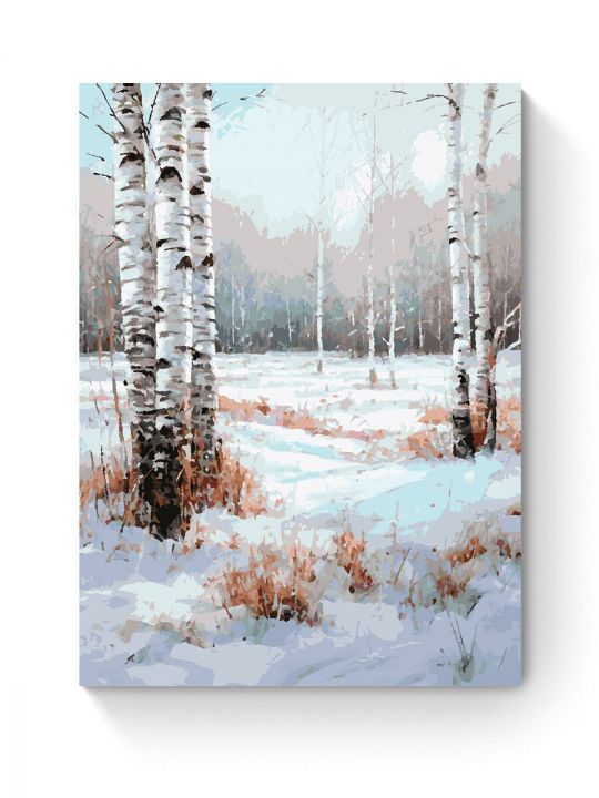 Картина по номерам на подрамнике «Зимний лес» 90x70 см