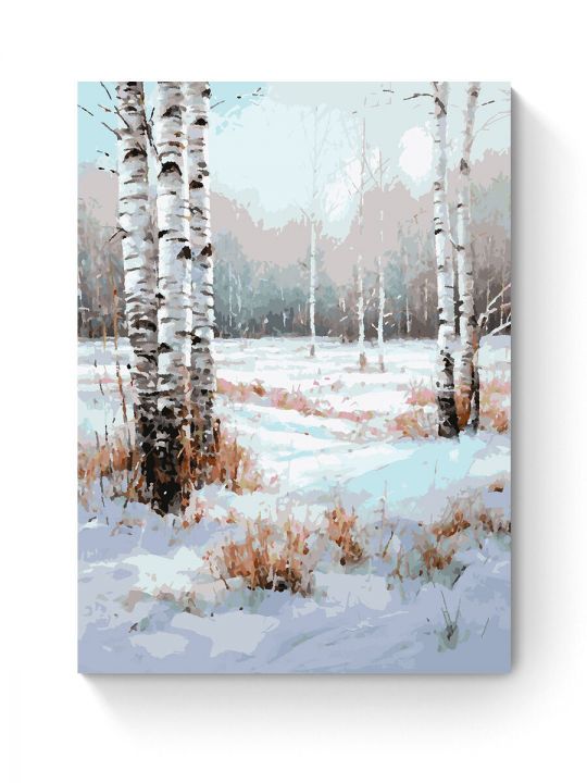 Картина по номерам на подрамнике «Зимний лес» 80x60 см