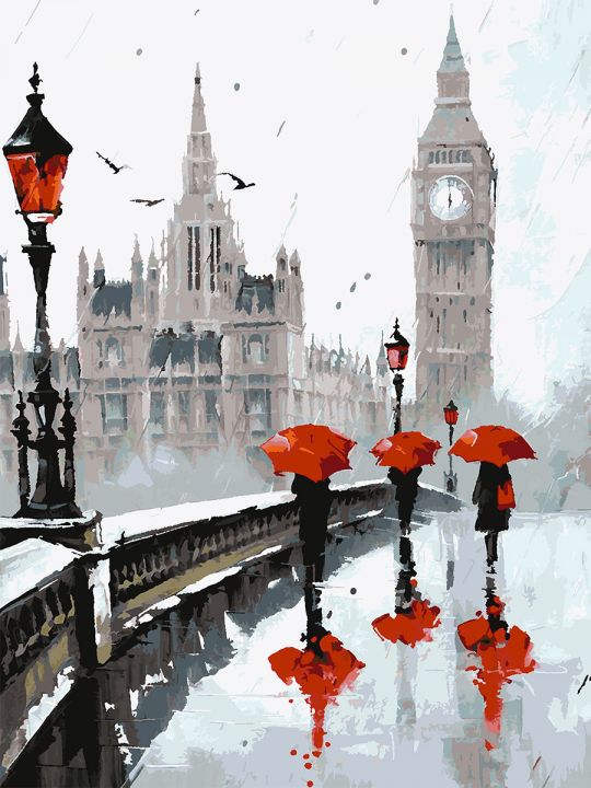 Картина по номерам без подрамника «Лондон» 130x100 см