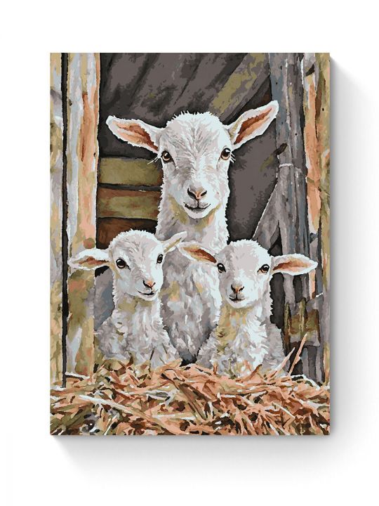 Картина по номерам на подрамнике «Козлята» 80x60 см