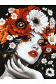 Картина по номерам на подрамнике «Дева в маках» 90x70 см